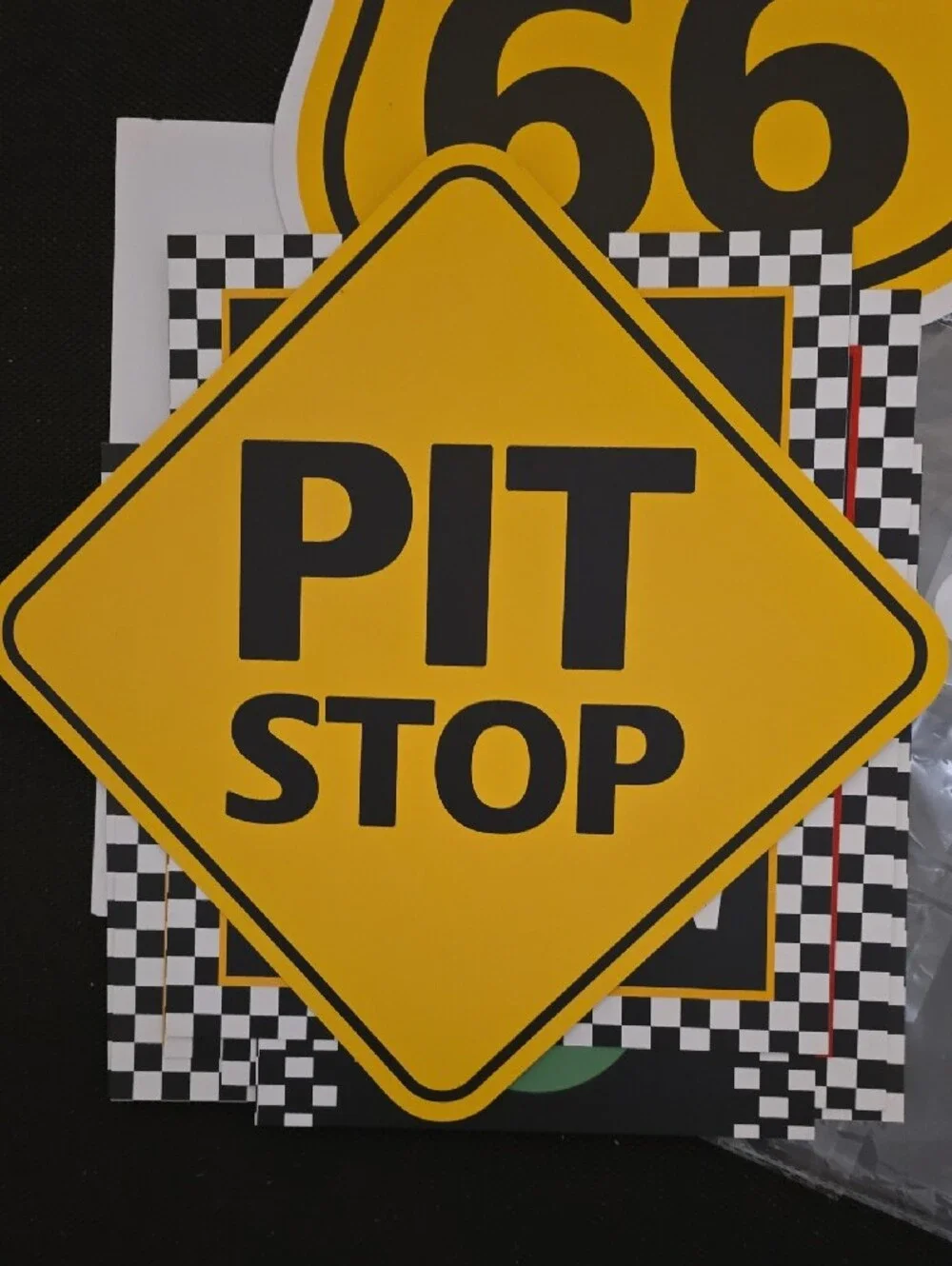 Race Car Party Sign Set - Fast One / Two Fast Themed Party